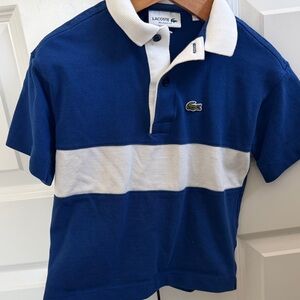 Lacoste Kids Polo in Blue and White